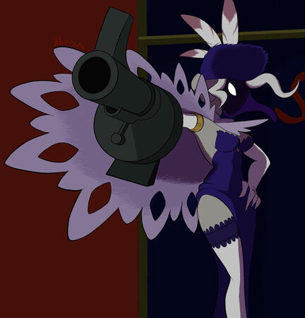 Fan art of Black Dahlia from the hit fighting game Skullgirls